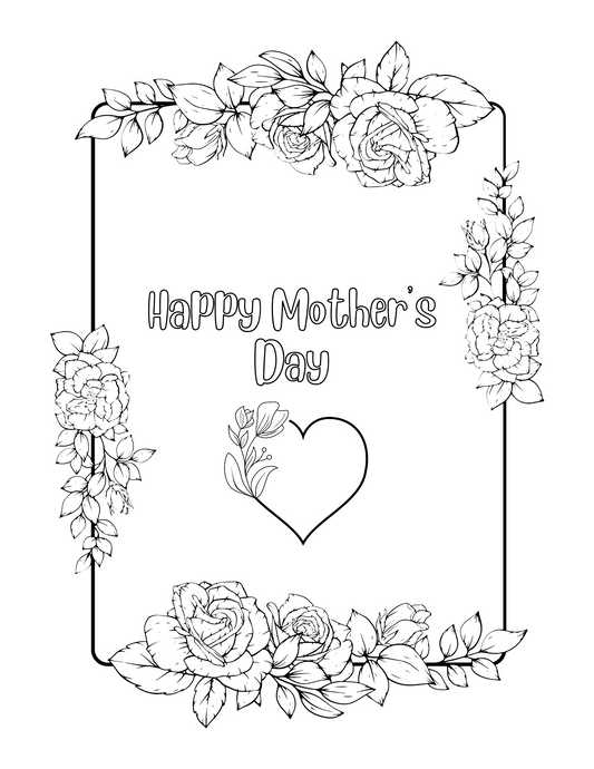 Happy Mother's Day           Coloring Page